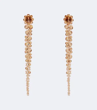 Simone Rocha Crystal-embellished Drop Earrings In Beige