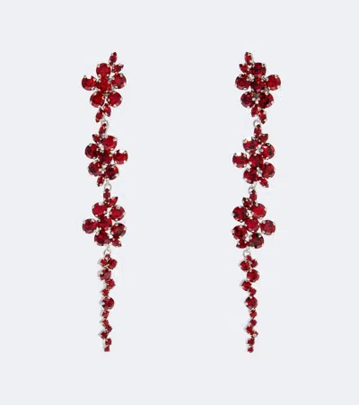 Simone Rocha Crystal-embellished Drop Earrings In Yellow
