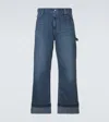 Simone Rocha Crystal-embellished Straight Jeans In Blue