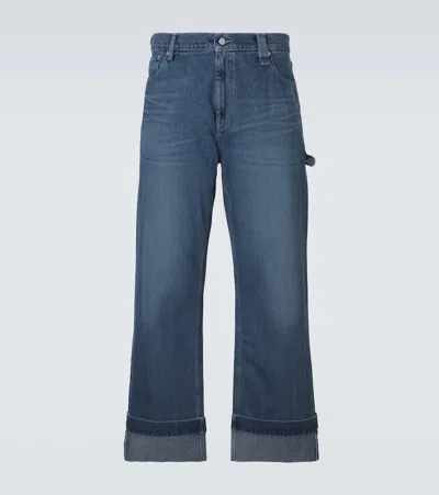 Simone Rocha Crystal-embellished Straight Jeans In Blue