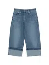 Simone Rocha Cuffed Jeans In Blue