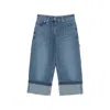 Simone Rocha Cuffed Jeans In Blue