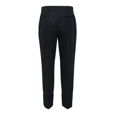 Simone Rocha Cuffed Straight Leg Trousers In Black