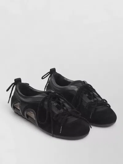 Simone Rocha Cut Out Ballerina Grip Trainer Sneaker In Black