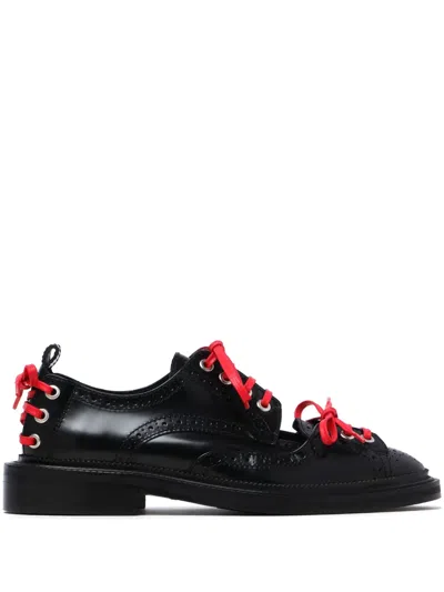 Simone Rocha Cut-out Brogue Shoes In 黑色