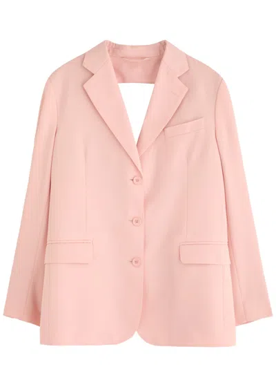 Simone Rocha Cut-out Woven Blazer In Light Pink