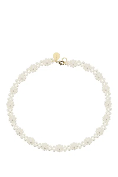 Simone Rocha Daisy Chain Necklace In White