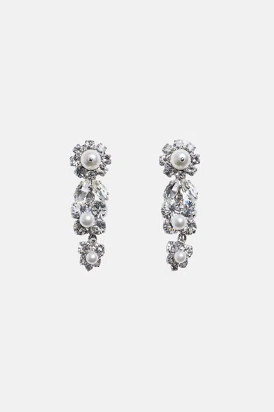 Simone Rocha Daisy Cluster Earrings In Silver