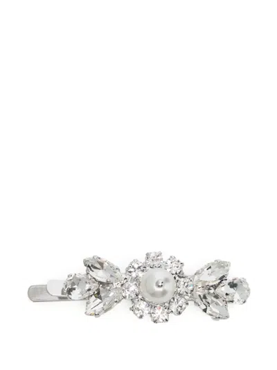 Simone Rocha Daisy Floret Hair Clip In Pearl Crystal