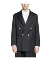 Simone Rocha Double-breasted Blazer With Daisy Embroidery In Black