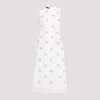 Simone Rocha Sleeveless Fitted Dress With Intricate Embellishments In Beige