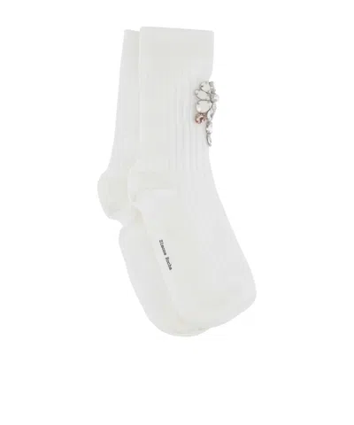 Simone Rocha Decorated Socks In White