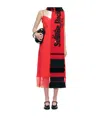 Simone Rocha Deep Lace Trim Slip Dress In Red