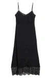Simone Rocha Deep Lace Trim Slipdress In Black