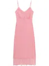 Simone Rocha Lace-trimmed Midi Dress In Pink