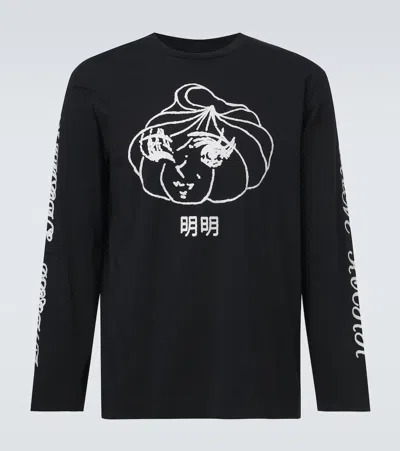 Simone Rocha Dim Sum Cotton Jersey T-shirt In Black