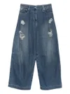 Simone Rocha Distressed Puddle Jeans In Blue