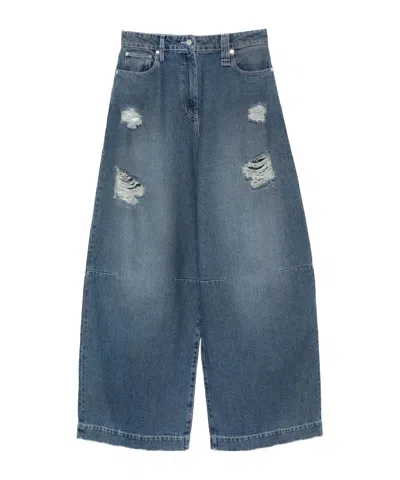 SIMONE ROCHA SIMONE ROCHA DISTRESSED WIDE-LEG JEANS