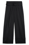 Simone Rocha Double Belt Loop Wide Leg Pants In Black