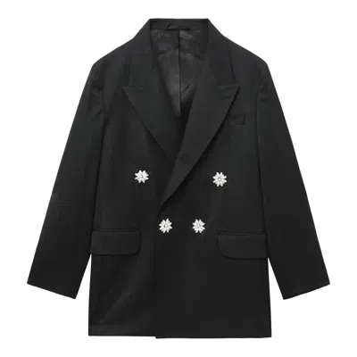 Simone Rocha Double Breasted Jacket In Black