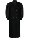 Simone Rocha Double-breasted Wool-blend Coat In Schwarz