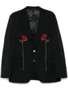 Simone Rocha Embellished Blazer In Black