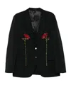 Simone Rocha Embellished Blazer In Black