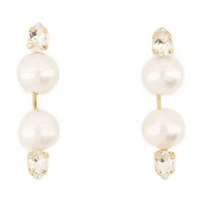 Simone Rocha Double Ended Earrings In Beige