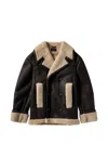 Simone Rocha Double-breasted Shearling Jacket In Black
