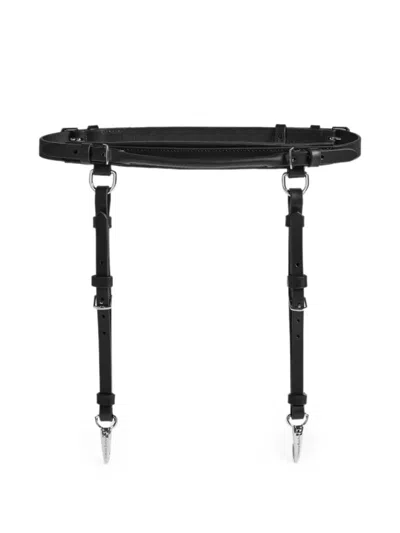 Simone Rocha Double-loop Tassel-detail Belt In Black