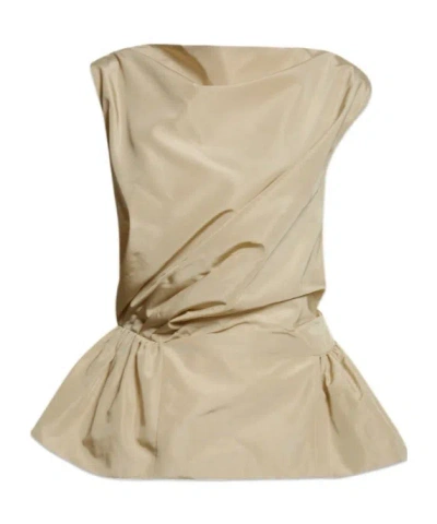 SIMONE ROCHA DRAPED BIND PEPLUM TOP