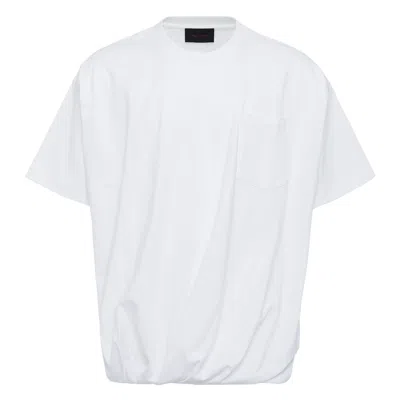SIMONE ROCHA DRAPED BUBBLE HEM T-SHIRT
