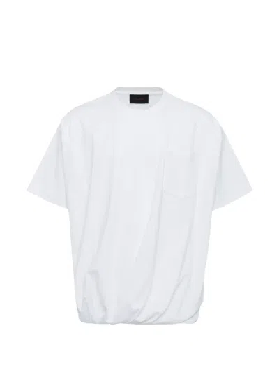 Simone Rocha Draped Bubble Hem T-shirt In White