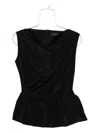Simone Rocha Draped Peplum Top In Black