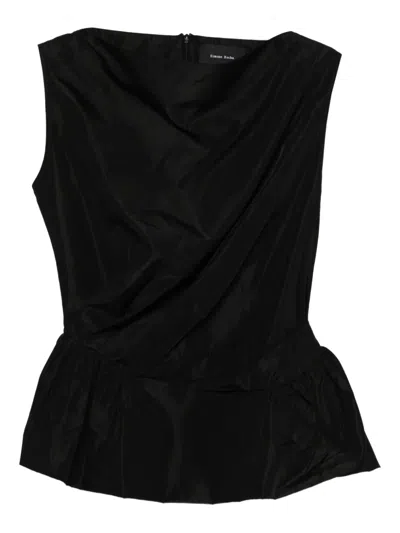 SIMONE ROCHA DRAPED PEPLUM TOP