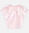 Simone Rocha Draped Satin Top In Pink