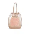 Simone Rocha Sheer Stuffed Carnation Drawstring Pocket Tote Bag Nude In Nude