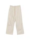 Simone Rocha Elasticated Knee Pleat Trousers In Neutral