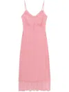 Simone Rocha Lace-trimmed Midi Dress In Bright Pink