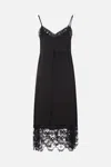 Simone Rocha Lace-trimmed Slip Dress In Black