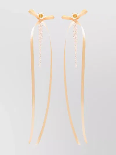 Simone Rocha Drip Bow Ribbon Earrings