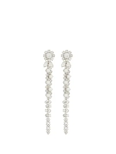 Simone Rocha Drip Crystal-embellished Earrings In Silver
