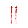 Simone Rocha Drip Earrings In Red
