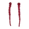 Simone Rocha Drip Earrings - Crystal - Red