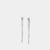 Simone Rocha Drip Earrings -  - Crystal - Grey In Grey