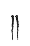 Simone Rocha Crystal Beaded Linear Drop Earrings In Black