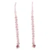 Simone Rocha Drip Earrings In Pink Crystal In Purple