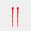Simone Rocha Drip Earrings In Red