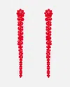 Simone Rocha Drip Earrings In Red