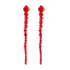 Simone Rocha Drip Earrings In Red